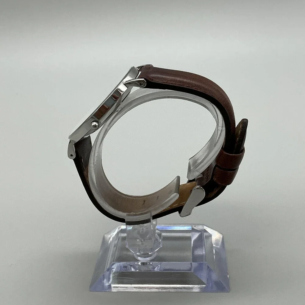 Daniel Wellington Womens Watch 36mm White Dial Brown Leather Classic New Battery